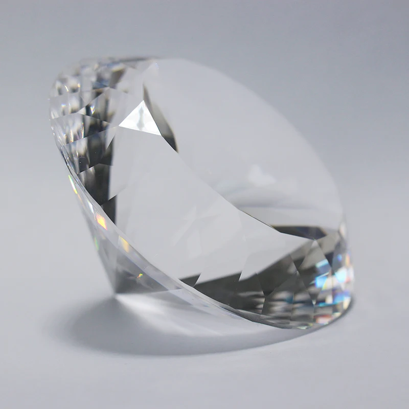 Большие 120 мм прозрачные многогранные хрустальные алмазные бумажные вечерние