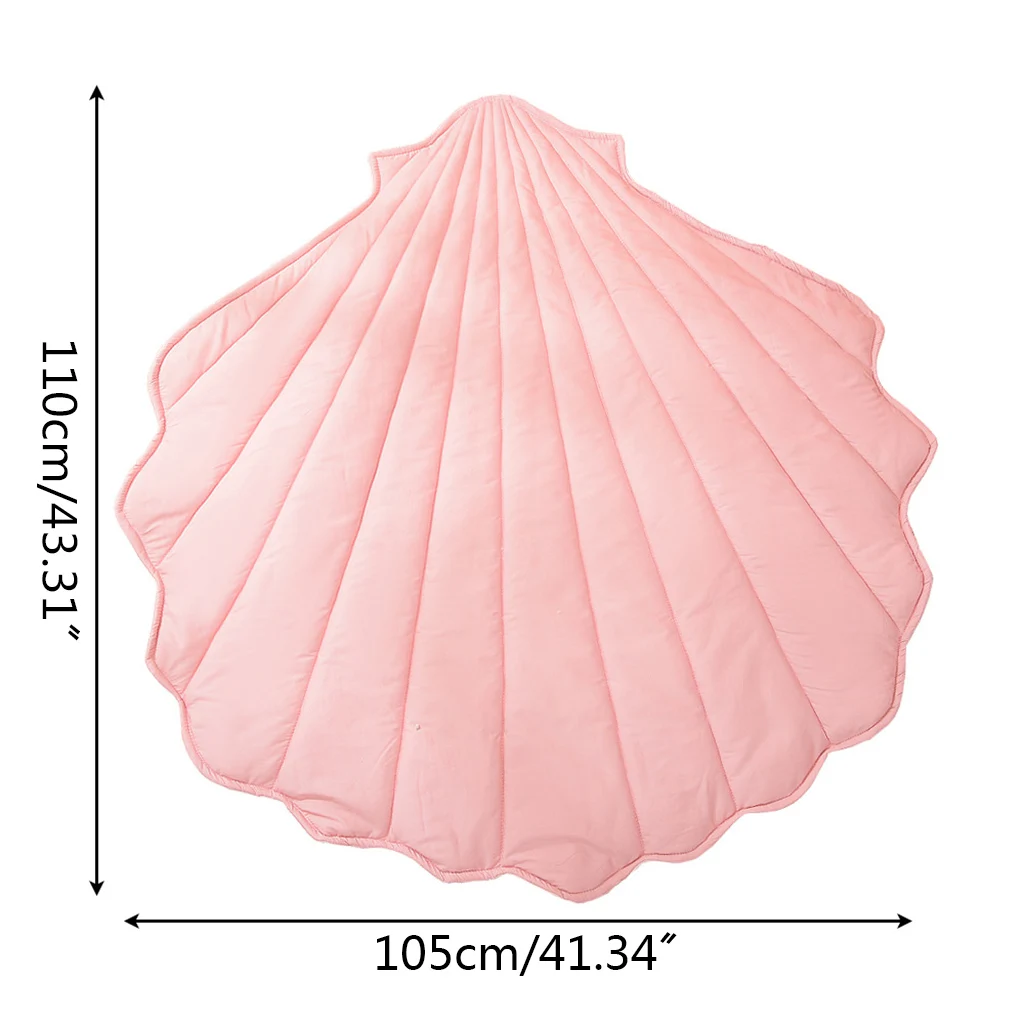 

Newborn Baby Cotton Crawling Carpet Blanket Shell Shape Crawling Play Mat Rug Kid Children Room Decoration
