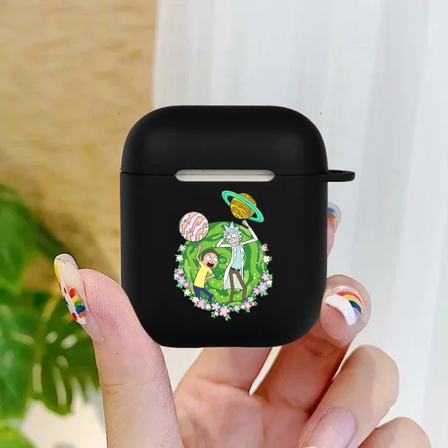 Rick and Morty Soft Black matte Case For AirPods Pro 2 1 3 6