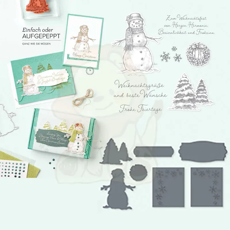 

Snowman Christmas Tree Metal Cutting Dies Scrapbooking Stamps Diary Decoration Embossing DIY Greeting Card 2021 New Arrival