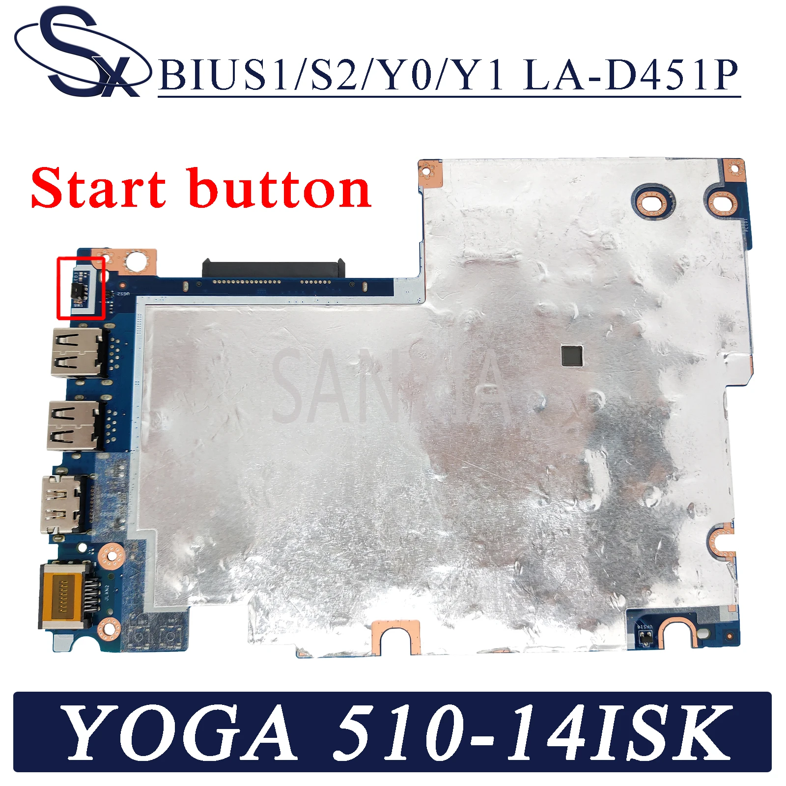 KEFU LA D451P материнская плата для ноутбука Lenovo YOGA 510 14ISK Flex4 1470 оригинальная I5 6200U