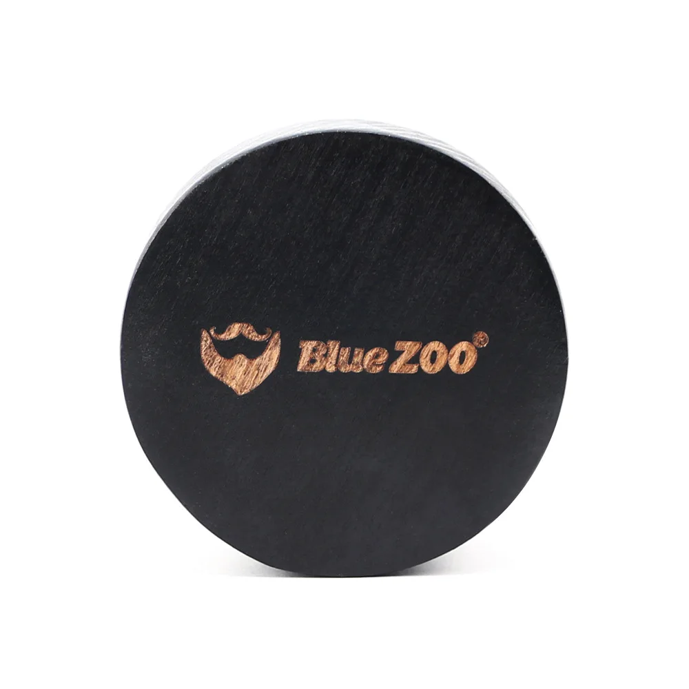 Щетка для бороды с голубым зоопарком щетина кабана натуральная древесина мини