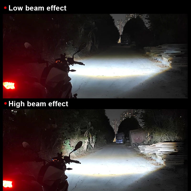 1pcs H4 Moto LED Lens Headlight 6800LM 6000K Lamp Bulb For Triumph Tiger 800 1050 Adventurer 900 Daytona 955i 650 600 1200 - купить по