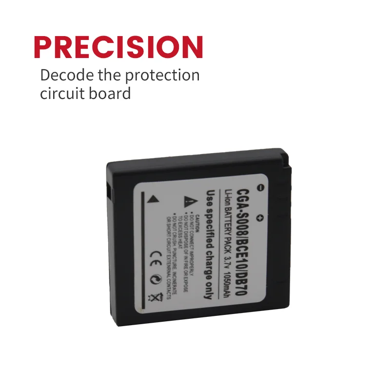 EPHESTION DMW BCE10 CGA S008E DB70 батарея для камеры Panasonic Lumix DMC FS5 FS20 FX36 R10 R8 R7|Цифровые