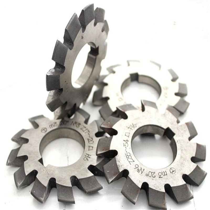 

8PCS NO.1-NO.8 M0.4 M0.5 M0.6 M0.7 M0.8 M1 M1.25 M1.5 M2 M3 M4 Modulus PA20 Degrees HSS Gear Milling cutter Gear cutting tools