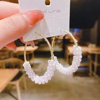 fashion luxury pearl hoop earrings set for women geometirc gold metal circle hoop earrings brincos 2021 trend jewelry gift