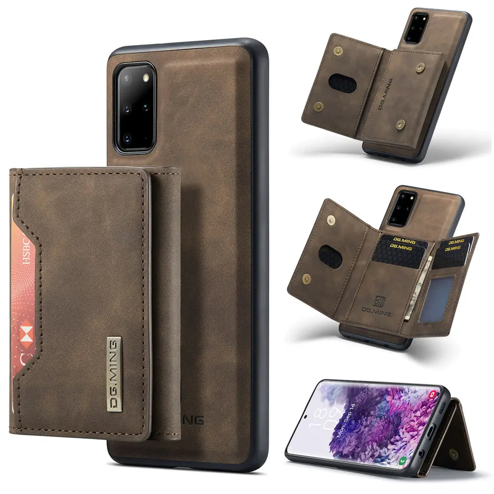 

For Samsung Galaxy S20 Plus PU Leather Magnetic Wallet Phone Case Flip Cover Credit Card Slot Shockproof Full Protective Cover