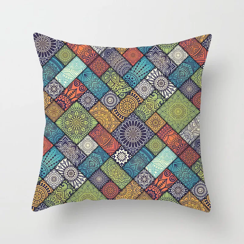 

Fuwatacchi Simple Geometric Cushion Cover Mandala Soft Throw Pillow Cover for Sofa Vhair Pillow Case Decorative Pillowcase
