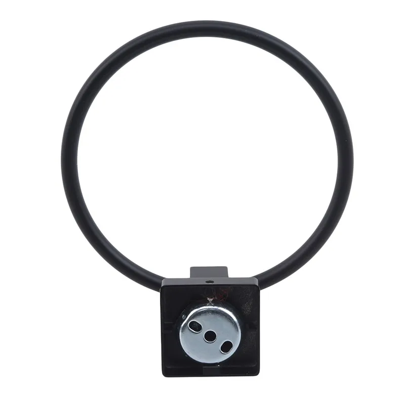 

Black Towel Holder Ring Round Wall Mounted Bathing Towel Rack Stainless Steel Kitchen Bathroom Accessories