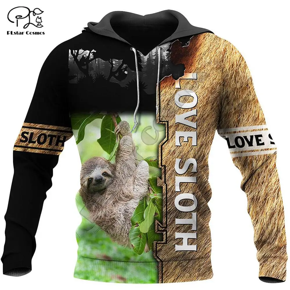 

PLstar Cosmos 3DPrint Hunter hunting Sloth Doom Animal Unisex Harajuku Streetwear Man/Woman Funny Hoodies/Sweatshirt/Jacket/-a11