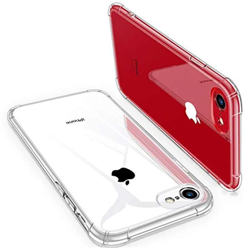 Shockproof Clear Soft Case For iPhone XR X XS Max Silicon Phone Back Cover On For Apple iPhone 6 7 8 Plus SE 2020 11 12 13 Pro