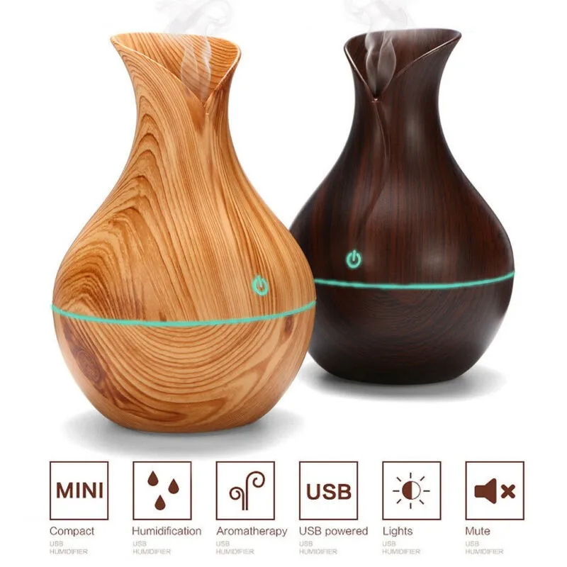

Creative Appearance USB LED Ultrasonic Aroma Humidifier Essential Oil Diffuser ABS PP Exquisite Aroma Therapy Purifier Home
