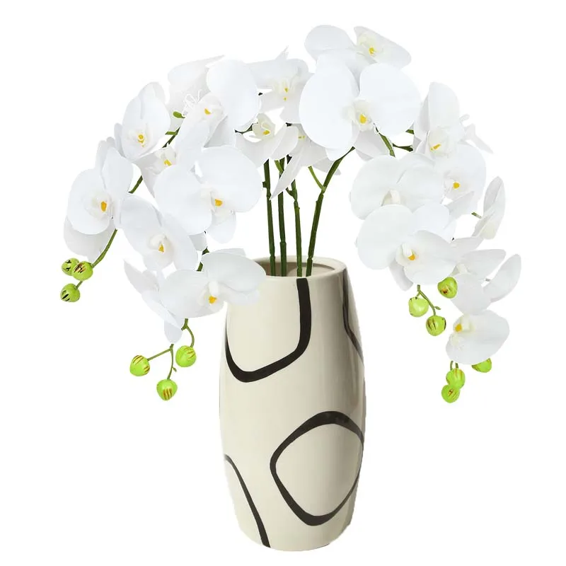 

1Pc PU Butterfly Orchid Artificial Flowers Real Touch Moth Orchid For Home Garden Table Ornament Wedding Festival Decoration