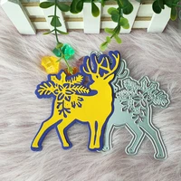 new christmas reindeer metal cutting dies decorative diy scrapbooking steel craft die cut embossing paper cards stencils
