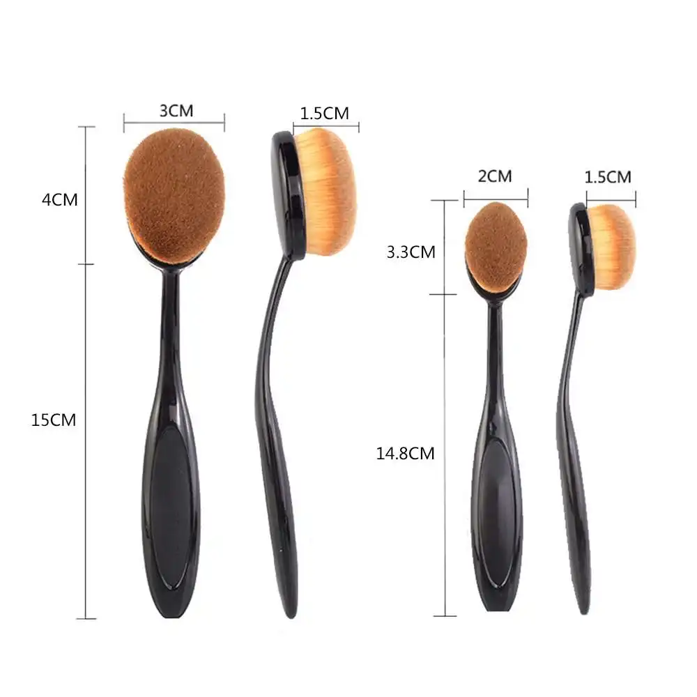 

Engineered Fibre Professional Toothbrush Shape Oval Makeup Brush Foundation Powder Pens Kit New Remarkable Vision
