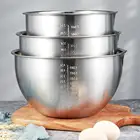 Миска для смешивания из нержавеющей стали, домашняя кухонная Салатница, органайзер для хранения продуктов, многоразовая, легко моется, для готовки, выпечки, подготовки