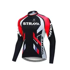 Велосипедная Джерси 2021 STRAVA с длинным рукавом, одежда для горного велосипеда, быстросохнущая дышащая одежда для горного велосипеда, командная одежда для велоспорта