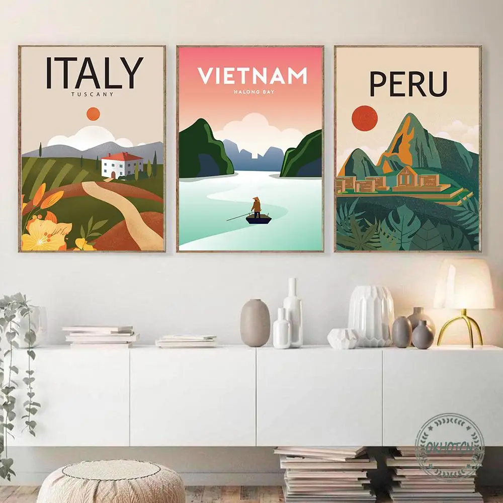 Настенный постер с изображением скандинавского всемирно известного путешествия