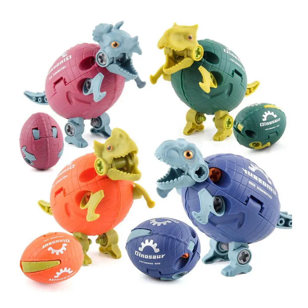 

Deformation Assembled Dinosaur Egg Velociraptor Triceratops Nut Screw Screw Disassembly Assembly Toys Interesting Toys For Kids