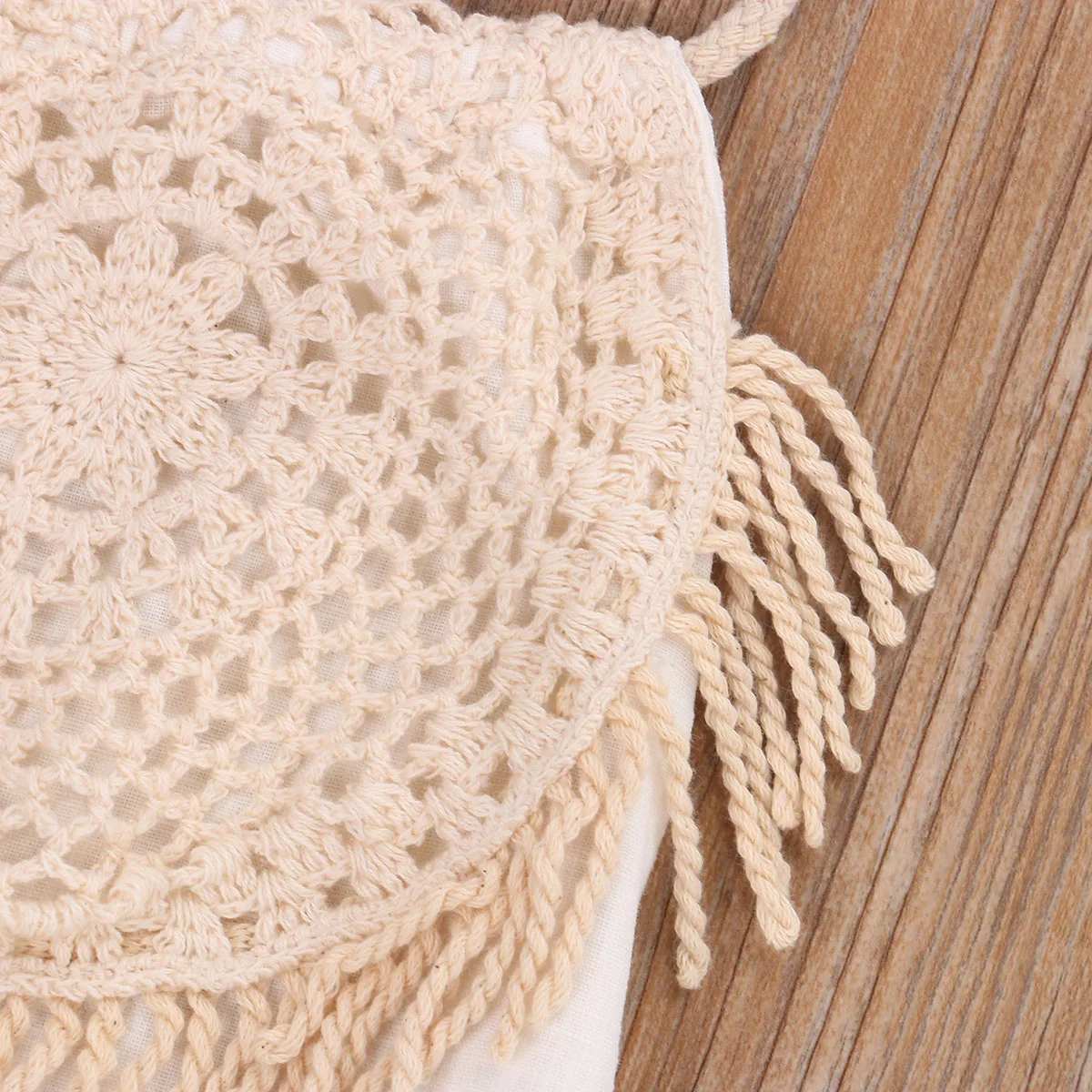 

Summer Baby Girls Tassel Bodysuits Halter Cotton Newborn Girls Infant Ethnic Jumpsuit Sleeveless One Piece Outfits For 0-24M