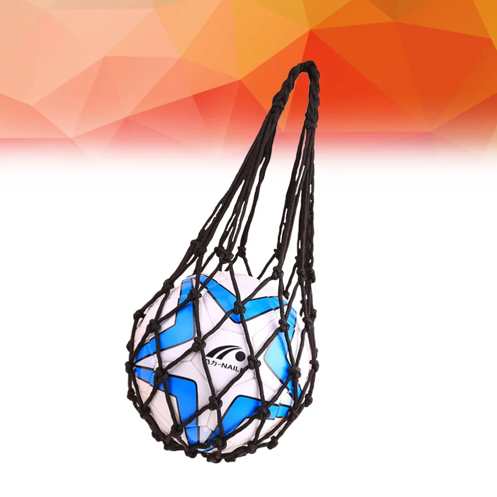 

Bag Volleyball Basketball Football Soccer Storage Net Bag Carry Mesh for Single (Black)