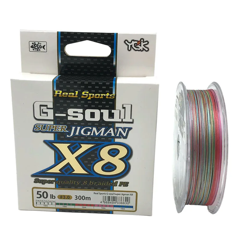 Новая рыболовная линия Япония оригинальные YGK G SOUL X8 JIGMAN x8 плетеный шнур PE