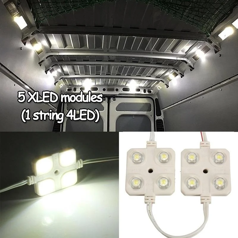 5x4 светодиодный Светодиодный белый интерьер светильник комплект для LWB прицеп