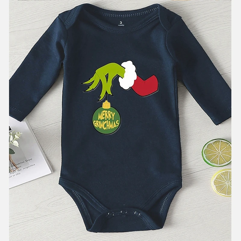 Ropa De Navidad цельный комбинезон для новорожденных рождественские наряды девочек