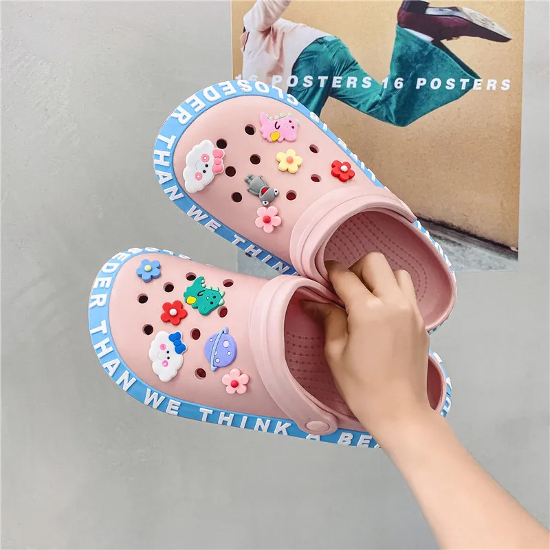 

Cute Cartoon Garden Shoes Women Sandals Platform Comfortable Clogs Women's Casual Sandals Lightweight Slippers Women Flip Flops