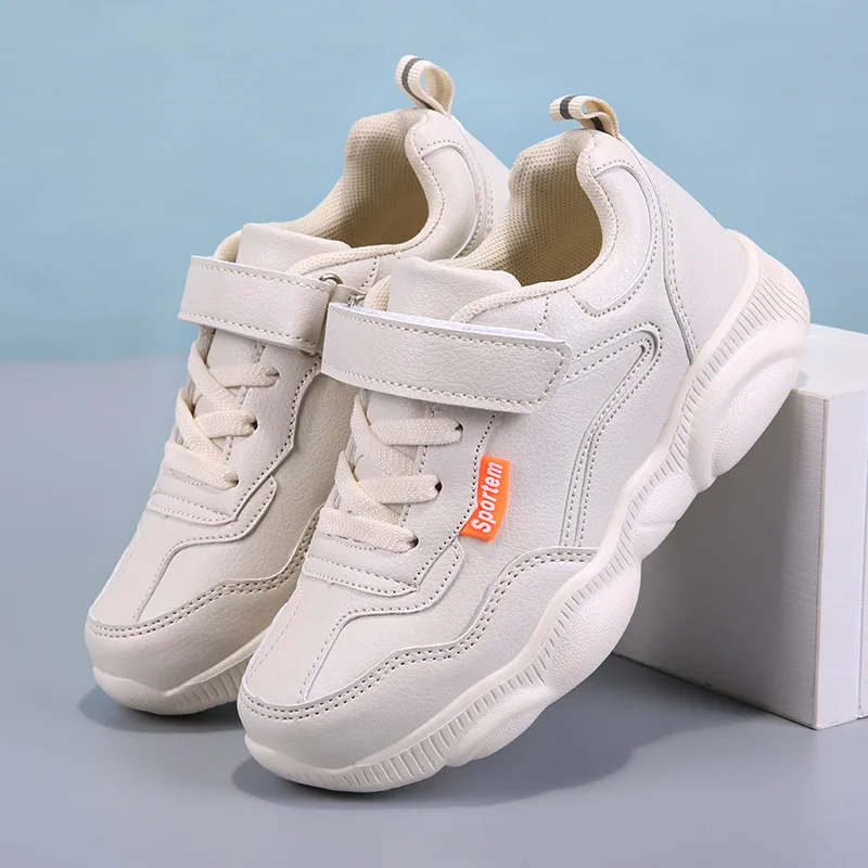 Кроссовки для мальчиков и девочек кожаные Нескользящие на мягкой подошве