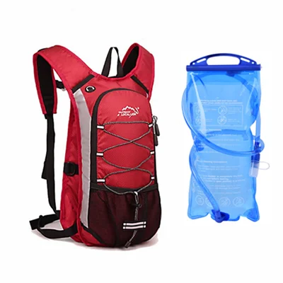 with water bag Мужской женский MTB велосипед водонепроницаемый велосипедный рюкзак походный рюкзак кемпинг на открытом воздухе велосипедные сумки спортивные Полиэстеровые велосипедные рюкзаки - Цвет: with water bag