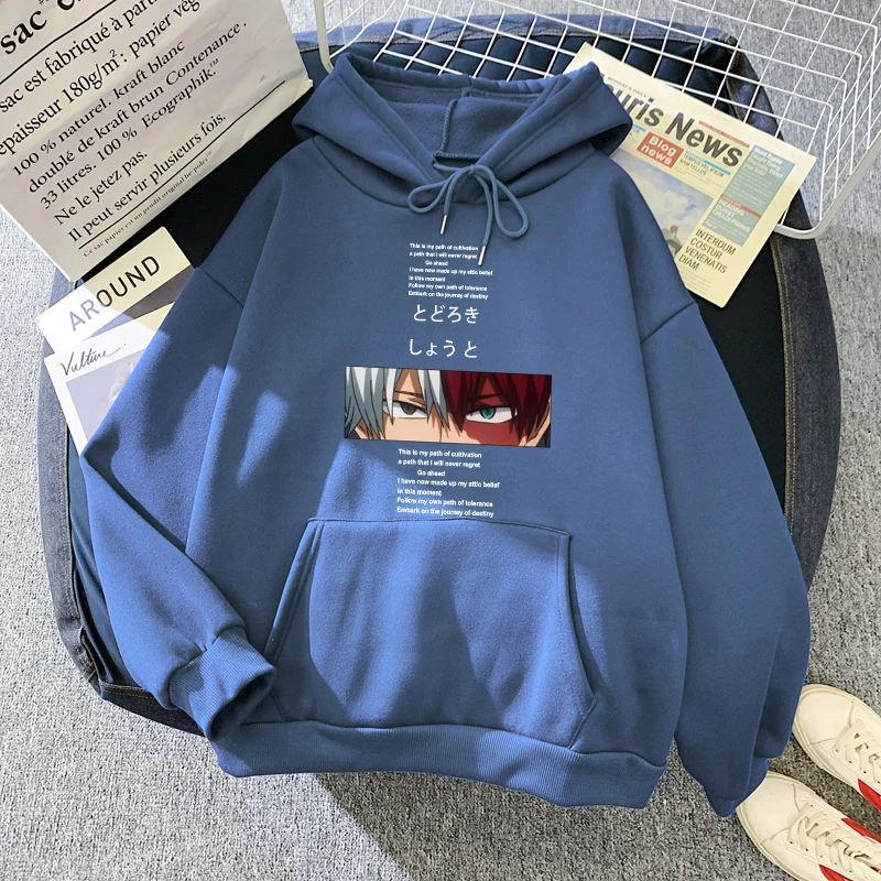 

Моя геройская Академия moletom masculino с капучинатором, moletom solto casual, новый пуловер манги comprida с bolsos, moda de hip hop.