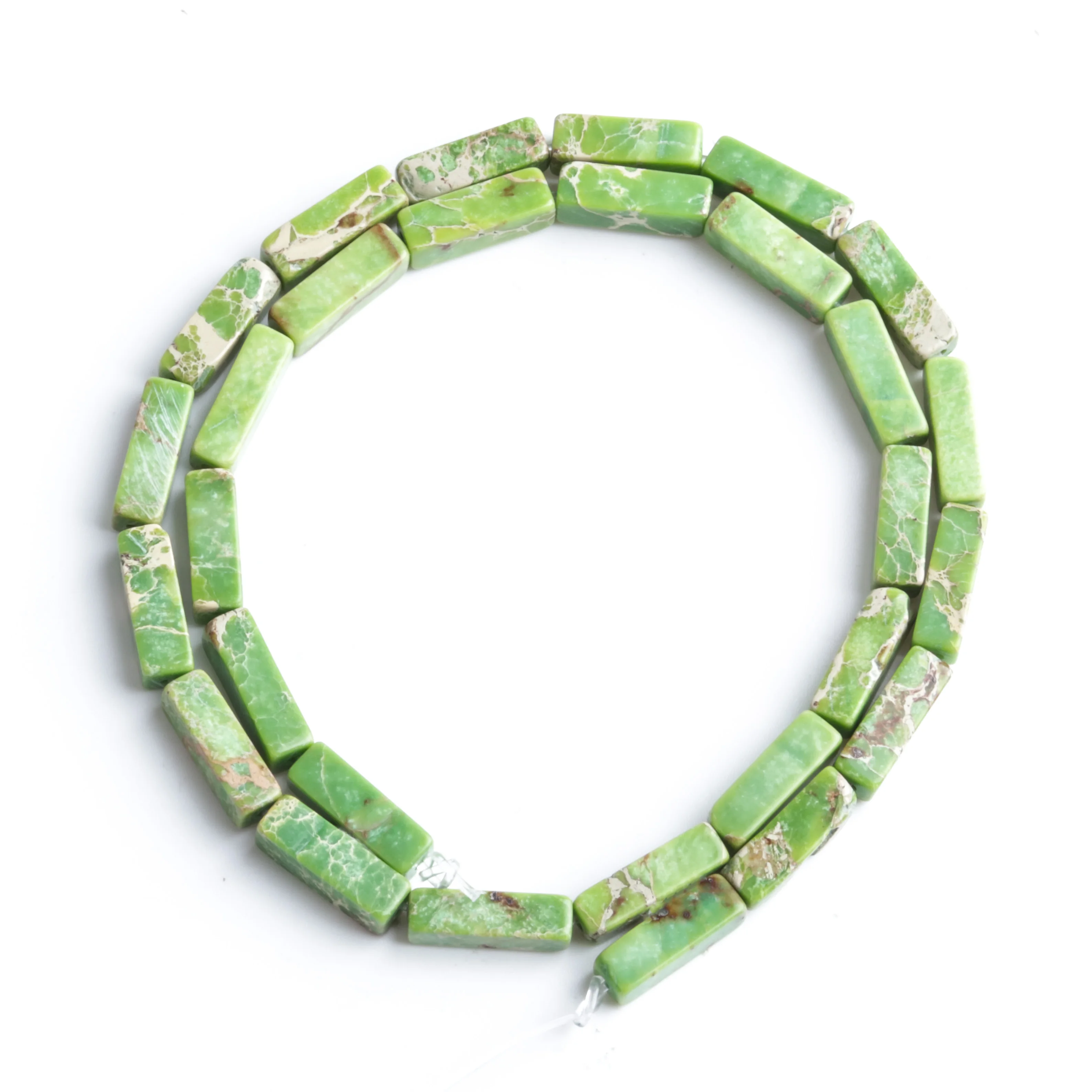 

Natural Stone 4x13mm Emperor Gree Rectangular Column Rectangular Square Loosely Spaced Bead Separator Bead DIY Necklace Bracelet