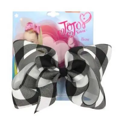 Новые 8 дюймов волосы бант Праздничная лента для печати девушек с зажимы бантом