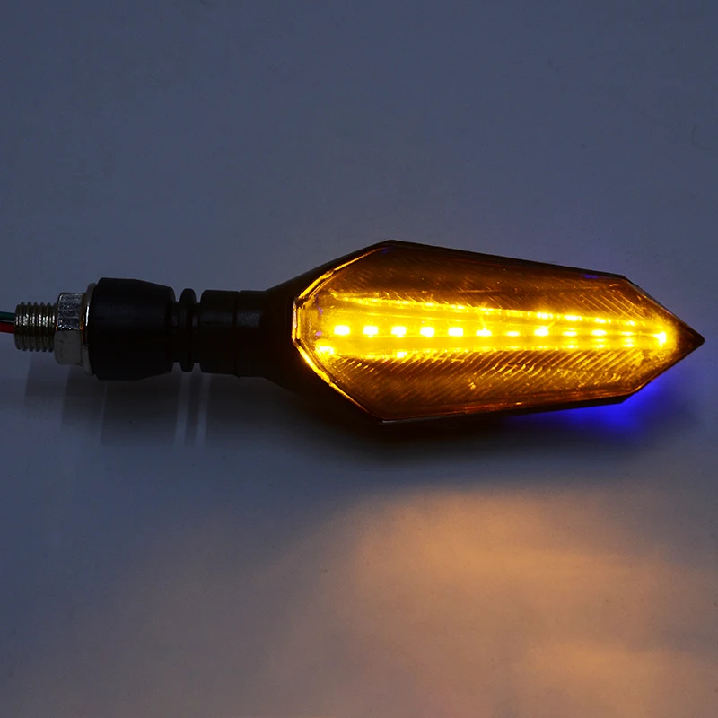 

Mayitr 2pcs Motorcycle 12LED Water Flowing Turn Signal Light Day-time Running Indicator Lamp Two Side Lamp