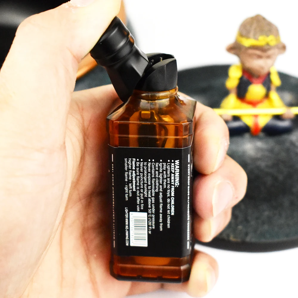 Оригинальная зажигалка для винных бутылок заправляемая газофонарь Галка пива