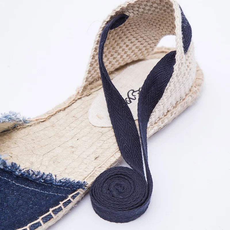 

2019 summer new casual women's sandals flat heel cross strap color matching canvas shoes women's sandals