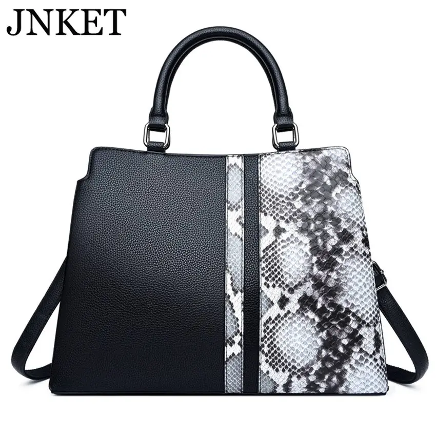 

JNKET New Women's Bag Fashion Snake Print Shoulder Bag Casual Crossbody Bag Ladies Sling Bag