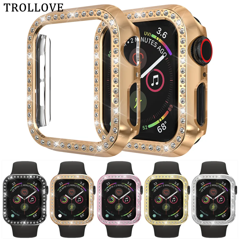 Новый Бампер для Apple Watch серии 44 мм 40 5 шт. Алмазный чехол тонкий iWatch 4 защитный