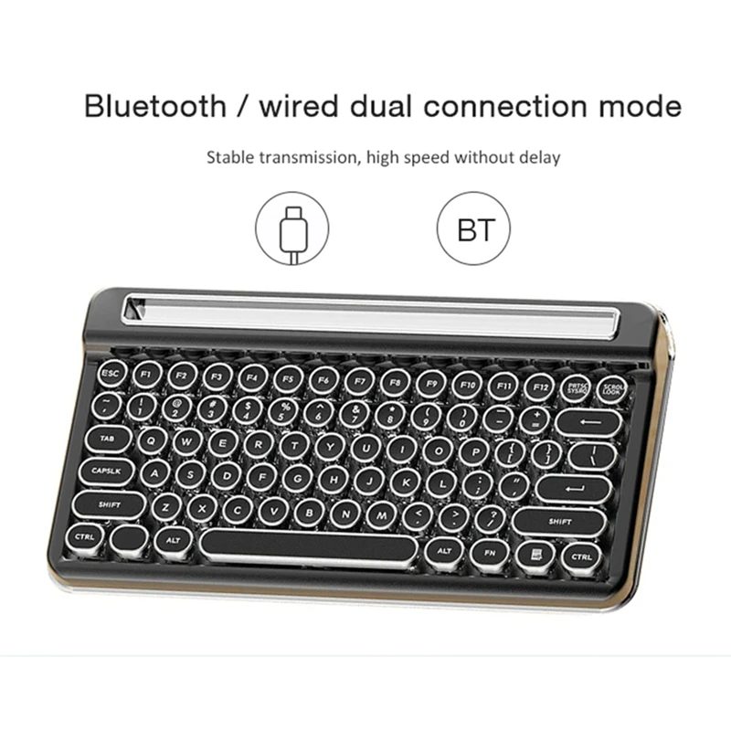 76 Key Bluetooth Беспроводная Проводная Двухрежимная механическая клавиатура