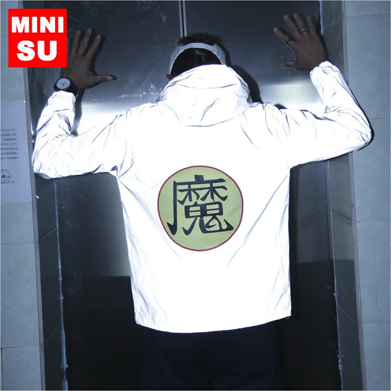 2019 Тренч Новый мужской светоотражающий жакет пальто водонепроницаемые мужские