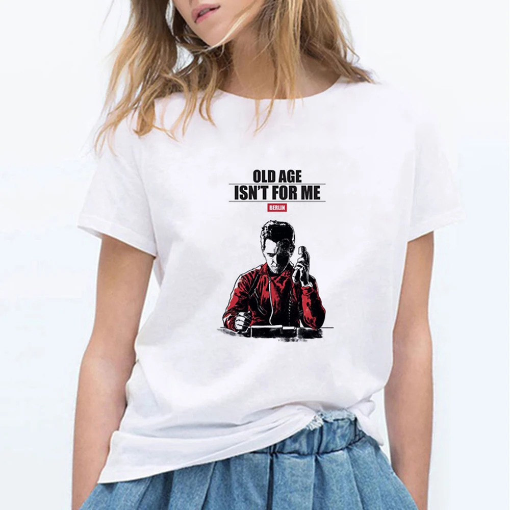 Деньги вузами House of Paper футболка для женщин 90s смешные футболки Harajuku женские кепки