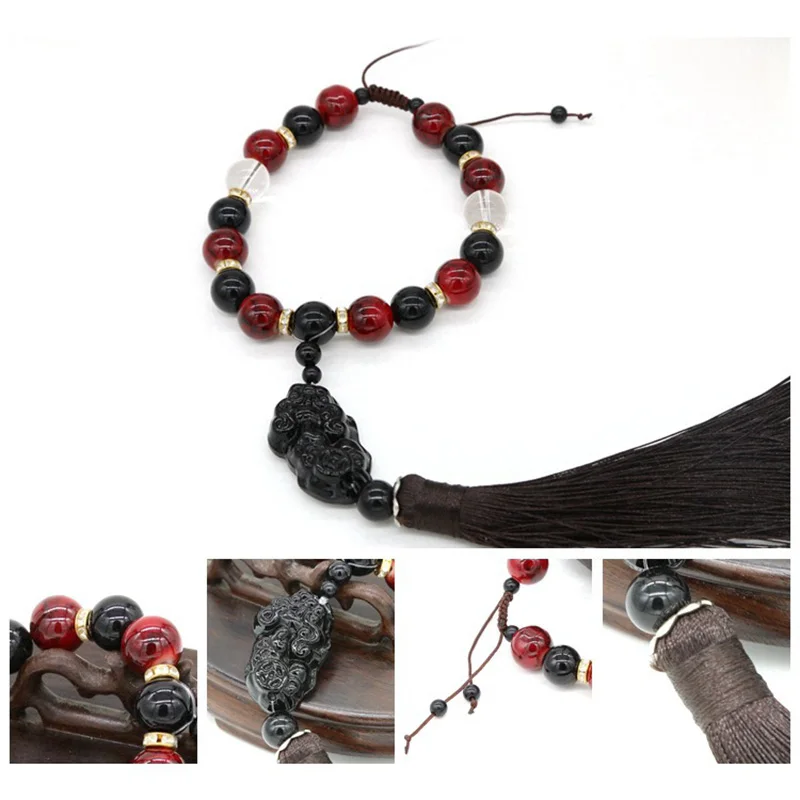 Автомобильные украшения Будда бусины кисточки авто интерьер зеркало заднего