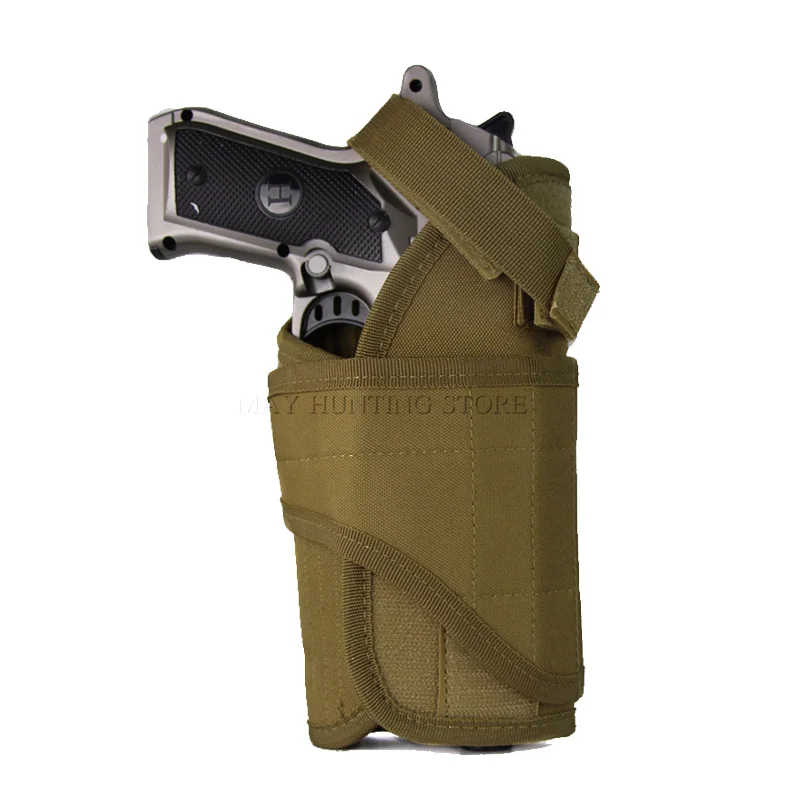 SAND Тактический Нейлон Molle ремень пистолет кобура для Glock 17 M9 USP 1911 военный страйкбол светильник крепление Охота Стрельба Универсальный кобуры - Цвет: SAND