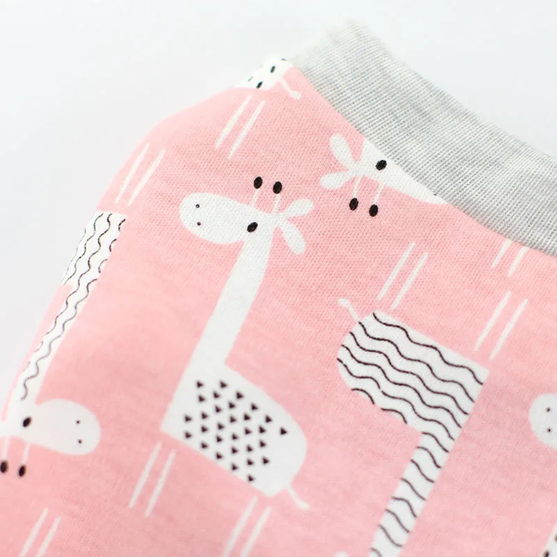 Розовая Хлопковая пижама для маленьких собак милая одежда с принтом жирафа