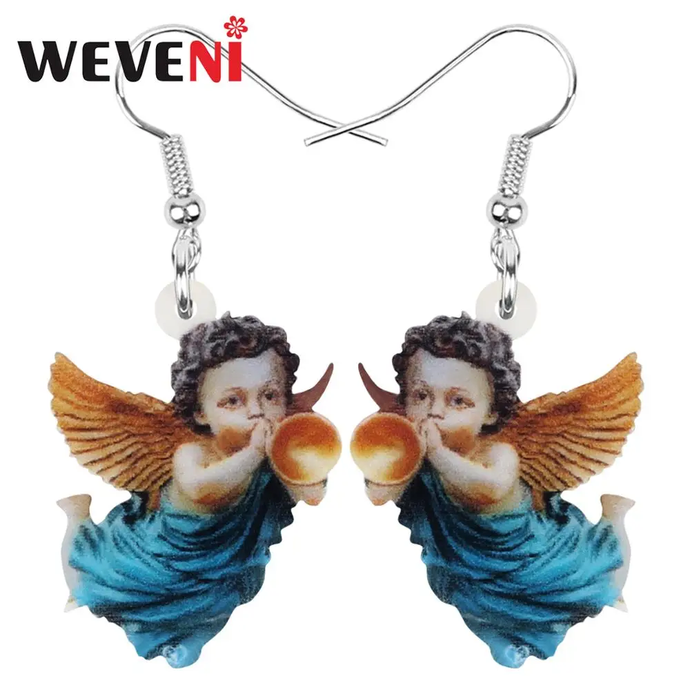 Серьги подвески в форме капли WEVENI акриловые серьги для женщин и девочек