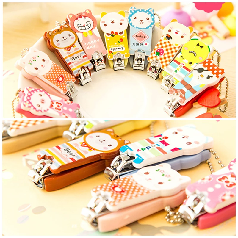 Милые многофункциональные кусачки для ногтей детские Мультяшные инструмент