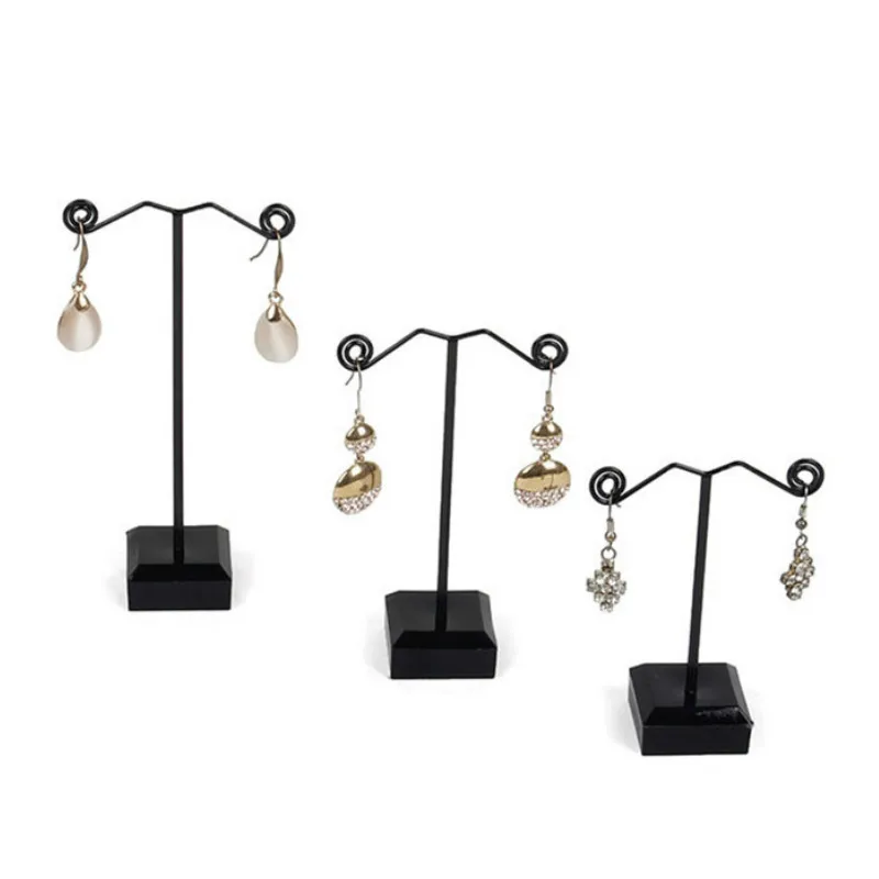 Черно белая акриловая витрина для сережек ювелирных изделий органайзер