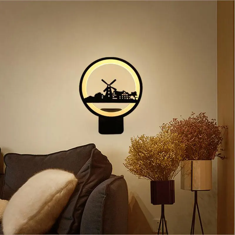 Современный светодиодный настенный светильник AC85-286V бра акриловый для гостиной