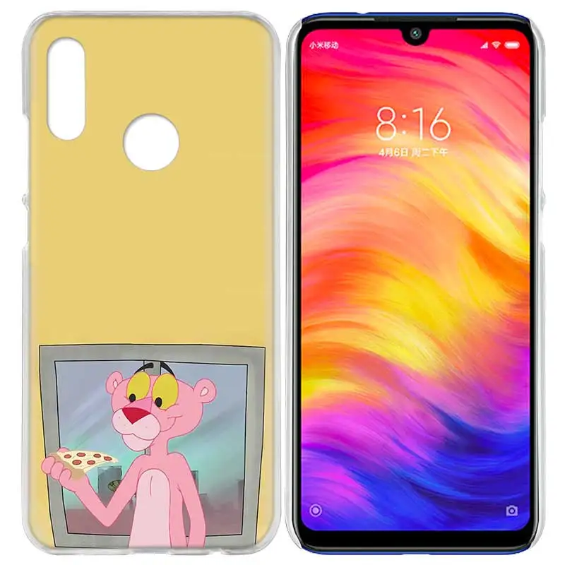 Чехол для Xiaomi Redmi Note 7 7A фотоаппаратов моментальной печати 7S 6 6A 5 Y3 K20 mi 8 до 9 лет CC9 CC9E A1 A2 A3 играть F1 Lite Pro Plus Корея Розовая пантера с рисунком из мультфильмов - Цвет: 02